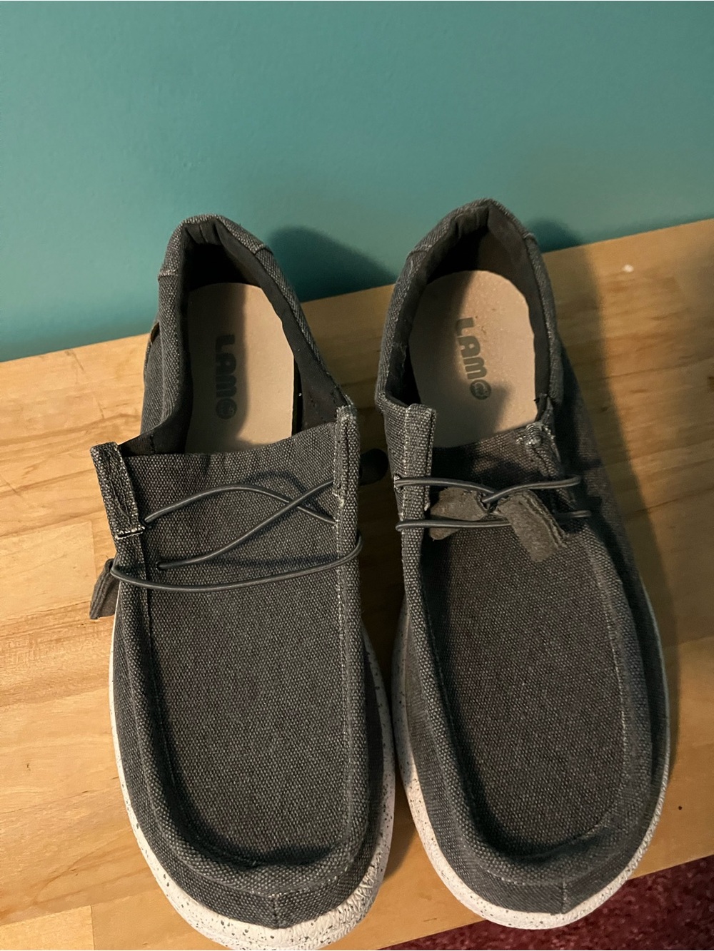 Lamo Men's Charcoal Gray Slip-On Canvas Loafers